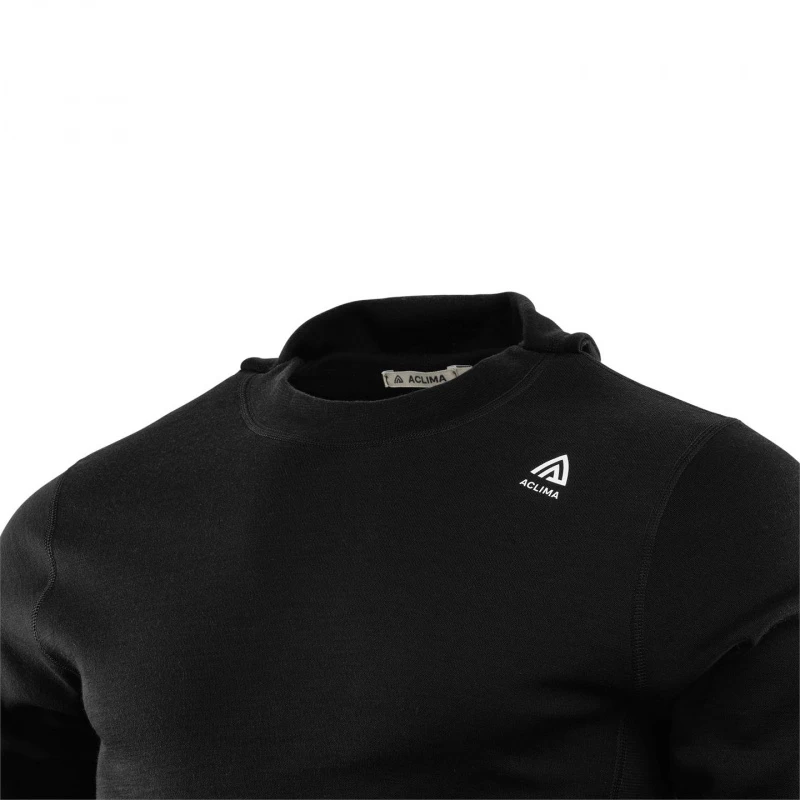 Aclima WarmWool Hood Sweater Man, Jet Black 3 Aclima WarmWool Hood Sweater Man, Jet Black – Image 3