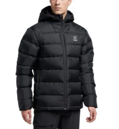 Haglöfs Bield Down Hood Men True Black -Magasin De Matériel De Pêche 6046842C5020r 5
