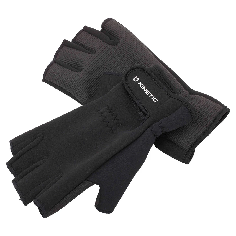 Kinetic Neoprene Half Finger Glove Black 1 Kinetic Neoprene Half Finger Glove Black